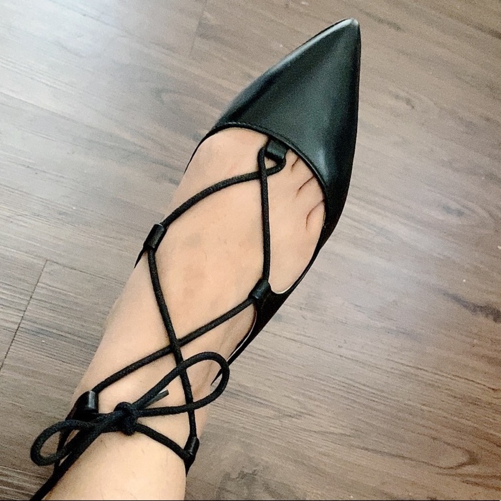 Leather flats